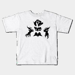 Inferno minimal silhouette white Kids T-Shirt